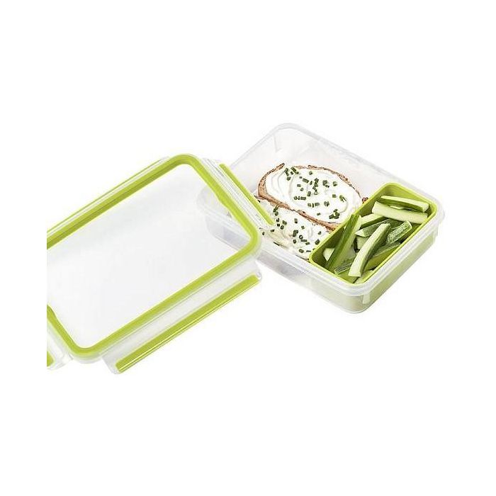 Emsa Lunch & Snack Box con 2 prácticos insertos y tapa 2 Emsa Lunch & Snack Box con 2 prácticos insertos y tapa 2