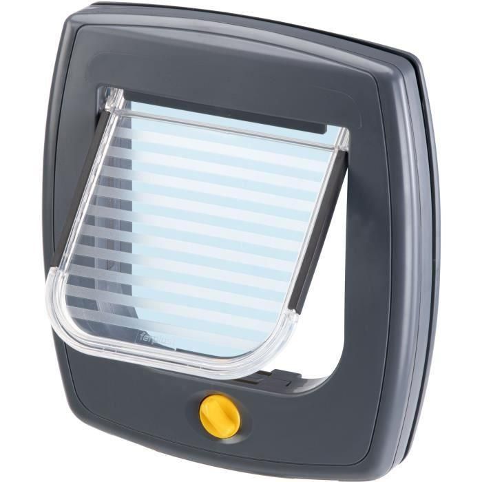 Puerta para gatos - FERPLAST - Columpio 3 - 21,5 x 5 x 24 cm - Gris 2