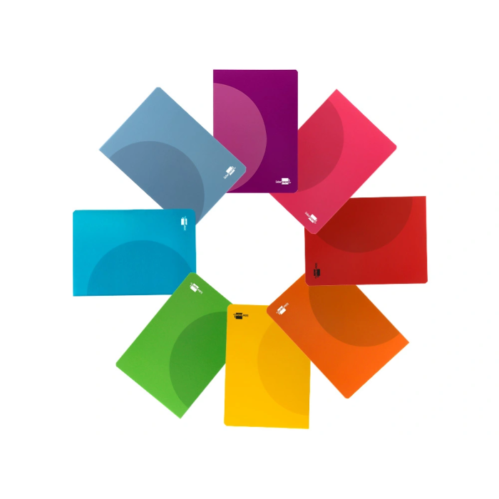 Liderpapel Libreta A4 90gr Pauta 5 2,5mm con Margen y Tapa de Plástico Colores Surtidos 48 Hojas 1