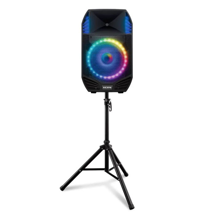 ION Sistema de Sonido Total Pa Prime Ion Biamplificado 500W Woofer 15" Bluetooth 5.0 Luces LED Ruedas 4