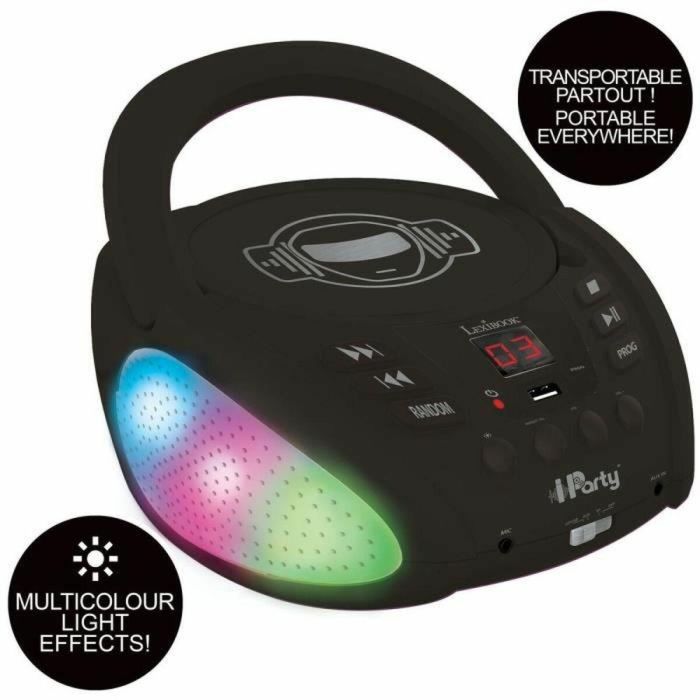 LEXIBOOK - Reproductor de CD iParty Bluetooth Light - USB 2