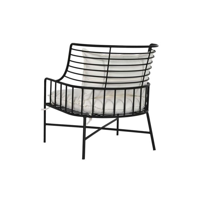 Butaca Home ESPRIT Blanco Negro Metal 70 x 68 x 79 cm 5