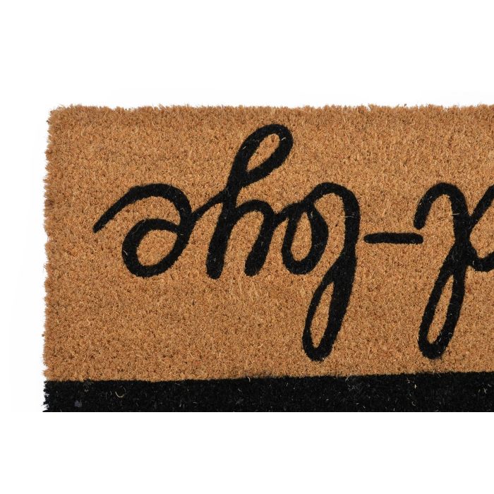 DKD Home Decor Felpudo Fibra de Coco y Goma Marron Negro 45 x 1.5 x 75 cm (2 Unidades) 1