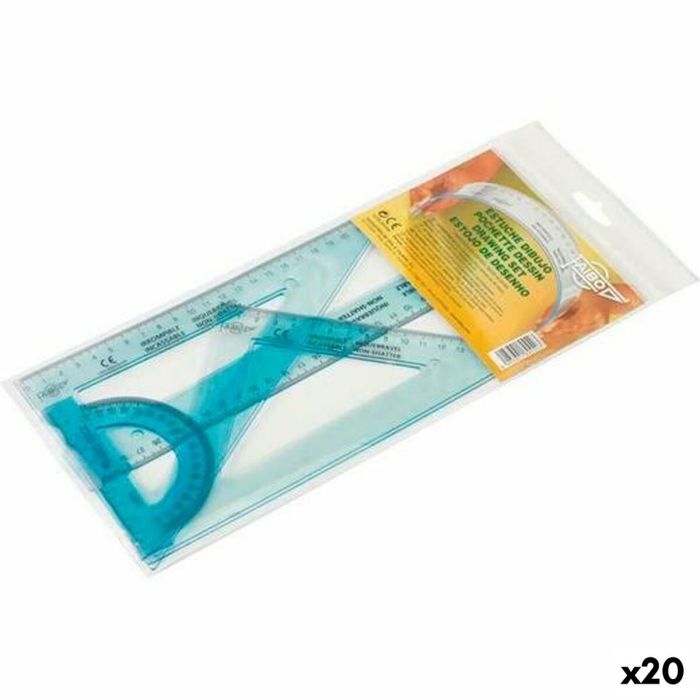 Set de reglas Faibo Azul 4 Piezas (20 Unidades) 0 Set de reglas Faibo Azul 4 Piezas (20 Unidades) 0