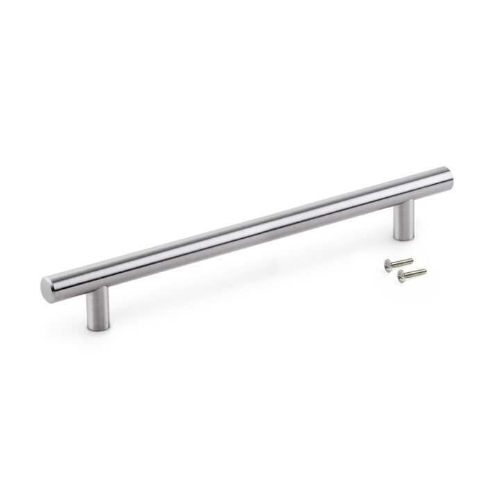 Emuca Lote de 10 tiradores para mueble Orlando, L178mm, intereje 128mm, Acero, Níquel satinado 1 Emuca Lote de 10 tiradores para mueble Orlando, L178mm, intereje 128mm, Acero, Níquel satinado 1