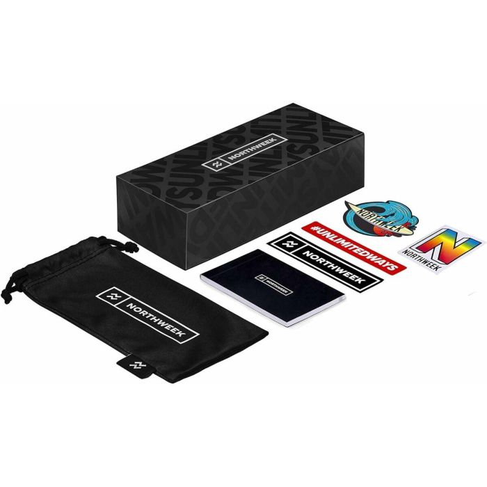 Northweek Gafas de Sol WALL GRADIANT PALE MINT GREEN & PINK, Gafas de Sol Cuadradas con Cristal Polarizado, Unisex, Montura Verde 1