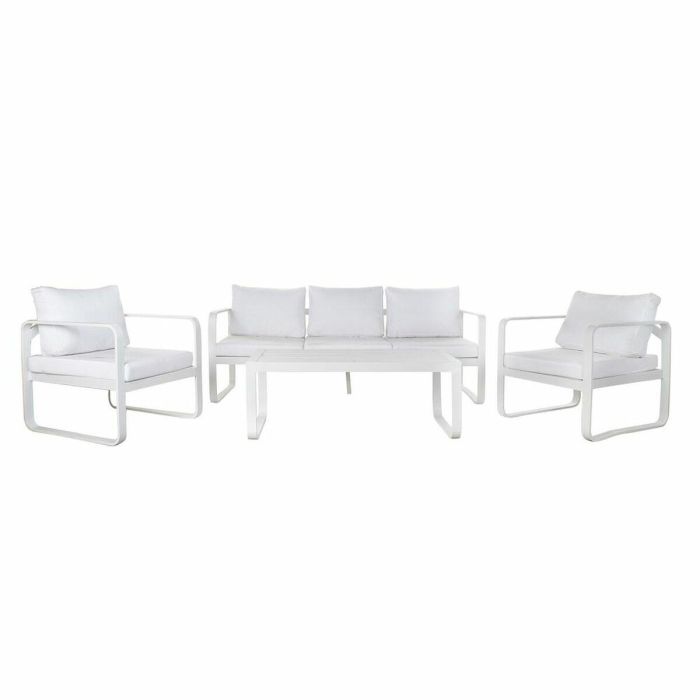 Sofa Terraza Y Jardin DKD Home Decor Blanco 72 x 78 x 184 cm Set de 4