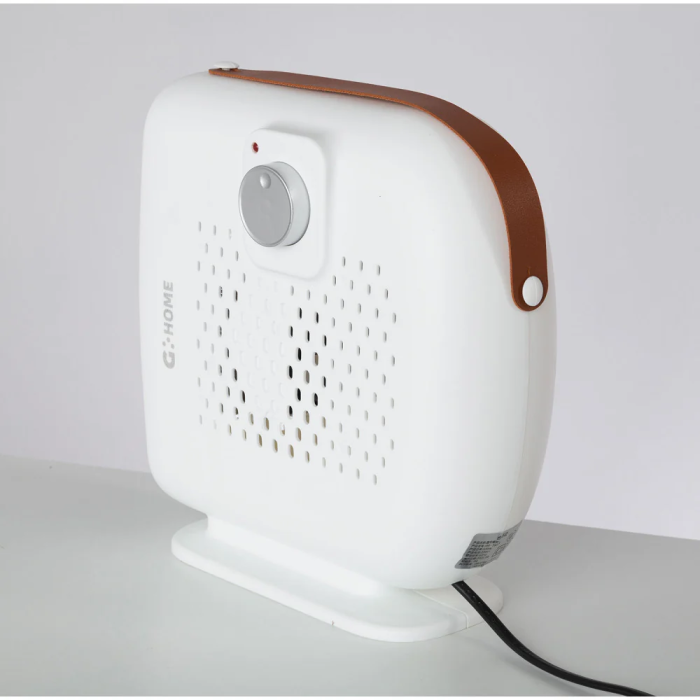 Calefactor Vertical Horizontal Resistencia Ventilador 500W Blanco 2 Niveles Calefacción Termostato Regulable Protección Sobrecalentamiento 1