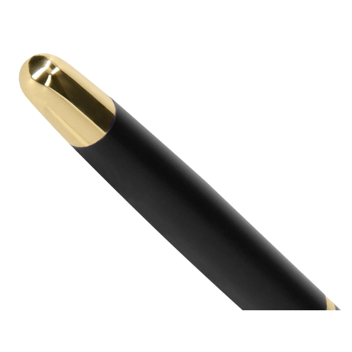 Belius Soiree Bolígrafo y Estuche Negro y Dorado Tinta Azul 0,8 mm Caja Diseño Art Deco Elegante 10