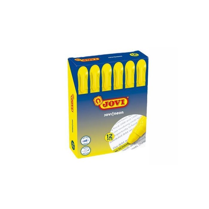 Jovi Marcador Fluorescente Jovi!Neon De Gel En Stick 140 mm Amarillo Caja 12 Ud Jovi Marcador Fluorescente Jovi!Neon De Gel En Stick 140 mm Amarillo Caja 12 Ud