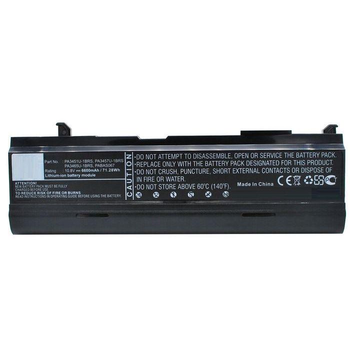 CoreParts Batería de Portátil Li-ion 71.28Wh 10.8V 6600mAh Negra, 9 Celdas, para Toshiba Dynabook AX/55A TW/750LS Equium A100-549 A110-233 0 CoreParts Batería de Portátil Li-ion 71.28Wh 10.8V 6600mAh Negra, 9 Celdas, para Toshiba Dynabook AX/55A TW/750LS Equium A100-549 A110-233 0