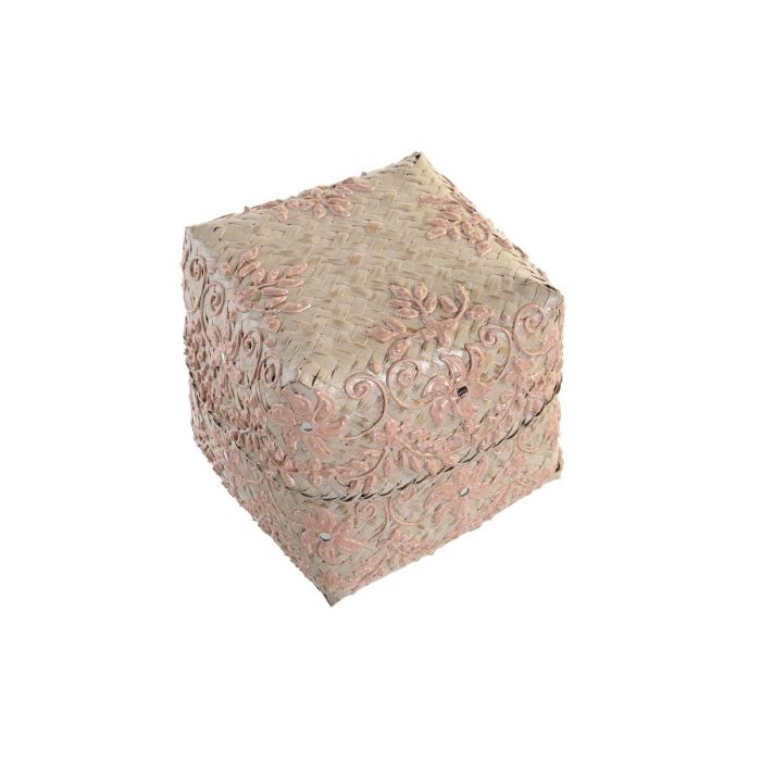 Juego de Cajas Decorativas DKD Home Decor Multicolor Bambú Boho (3 Piezas) 2