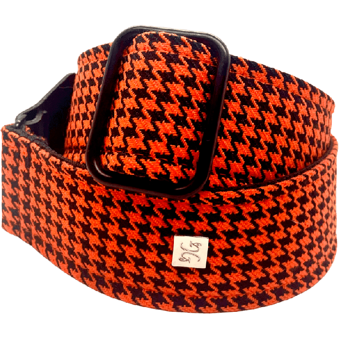 GETM Correa Guitarra Bajo Fly Hounds Tooth Orange 1