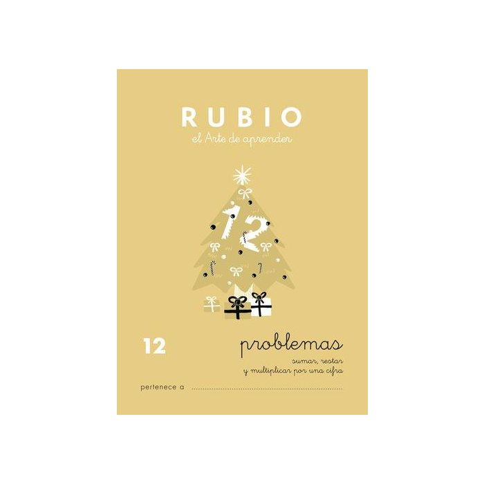 Rubio Cuaderno de Problemas Nº 12, para Desarrollo Intelectual, Certificado FSC