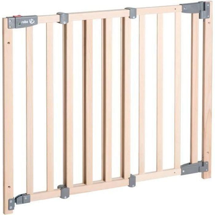 Barrera de seguridad para puerta para bebés Safety Up - ROBA - Ancho ajustable de 70 a 118,5 cm Barrera de seguridad para puerta para bebés Safety Up - ROBA - Ancho ajustable de 70 a 118,5 cm