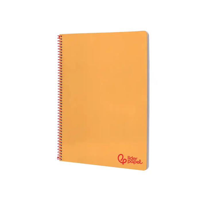 Liderpapel Cuaderno espiral Wonder A4 tapa plástico 80 hojas 90gr pauta ancha 3,5mm con margen color naranja 2