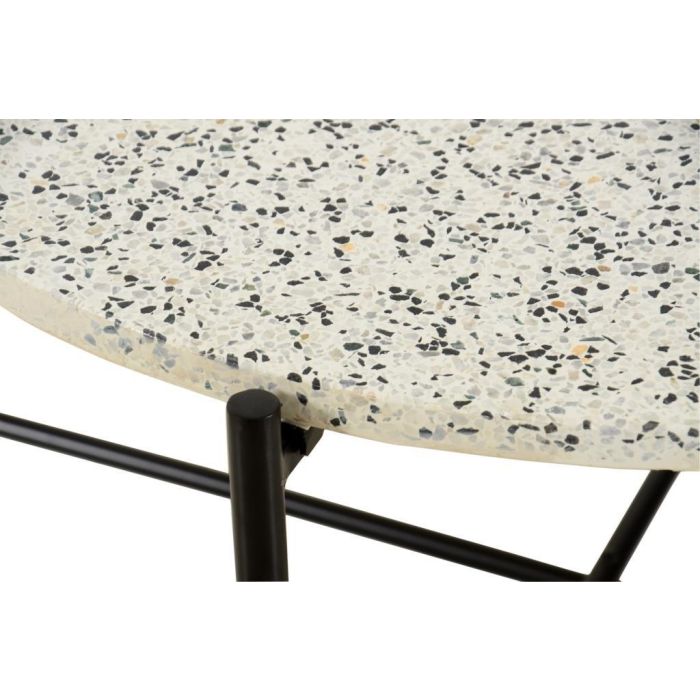 DKD Home Decor Mesa Centro Glam Desmontable de Hierro y Piedra Terrazo Negro Blanco 80x80x45 cm 1 DKD Home Decor Mesa Centro Glam Desmontable de Hierro y Piedra Terrazo Negro Blanco 80x80x45 cm 1