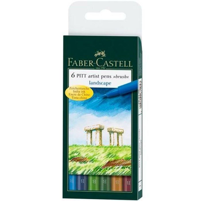 Set de Rotuladores Faber-Castell Pitt Artist Landscape Estuche (5 Unidades) 1