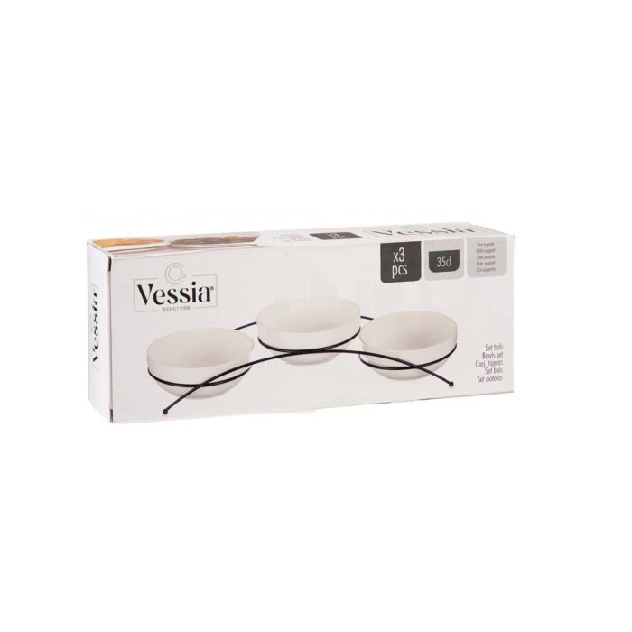 Set 3 Bols Porcelana Blanca Redondos 350Ml C Sopor Vessia 38X13CM (12 Unidades) 2 Set 3 Bols Porcelana Blanca Redondos 350Ml C Sopor Vessia 38X13CM (12 Unidades) 2