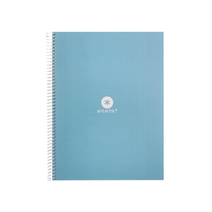 Cuaderno Espiral A4 Micro Antartik Dots Tapa Forrada 80H 90 gr Rayado Puntos 1 Banda 4 Taladros Celeste 3