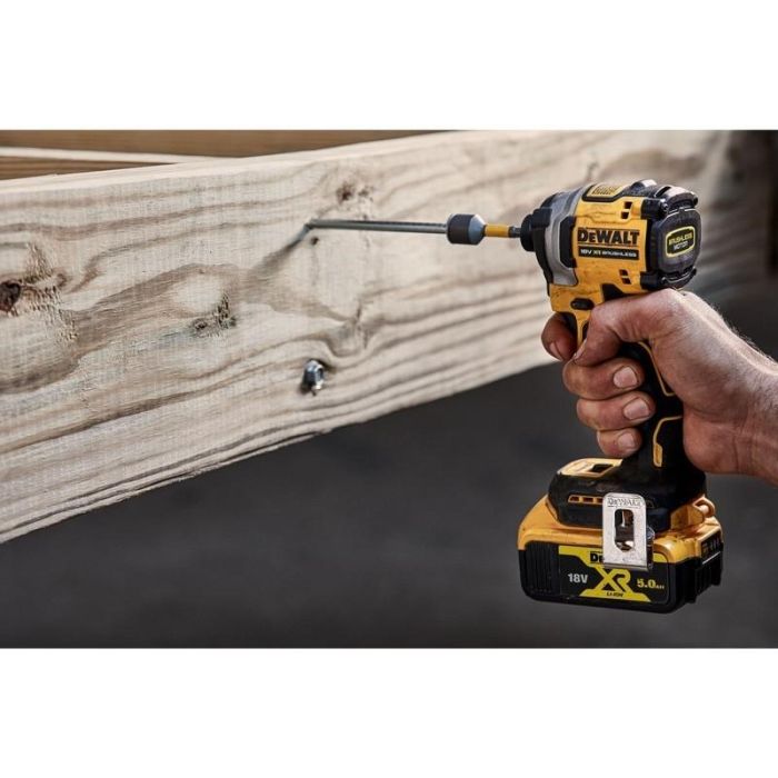 DeWALT Destornillador de impacto DCF850NT, 18V, 1/4", Sin escobillas, 205 Nm, 3 velocidades, 3800 IPM, Negro/Amarillo 14