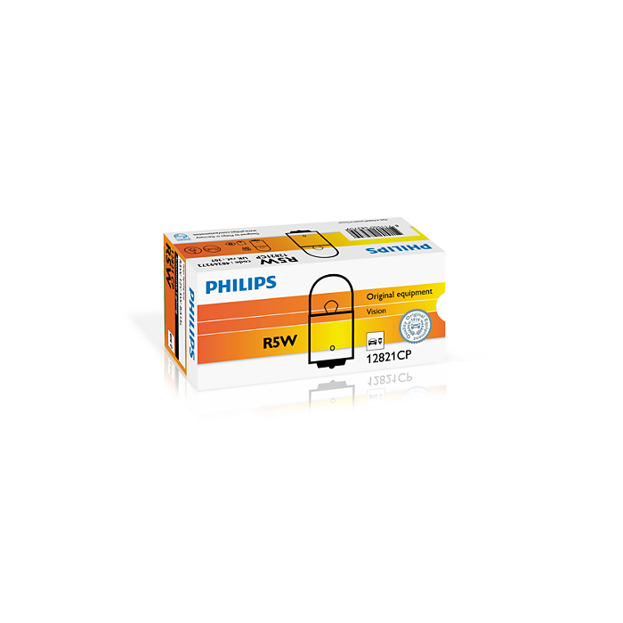 Philips MTECPH 12821CP Bombilla Automotriz R5W Ba15S 12V V5 Ba15S CP | Pack de 10 Unidades