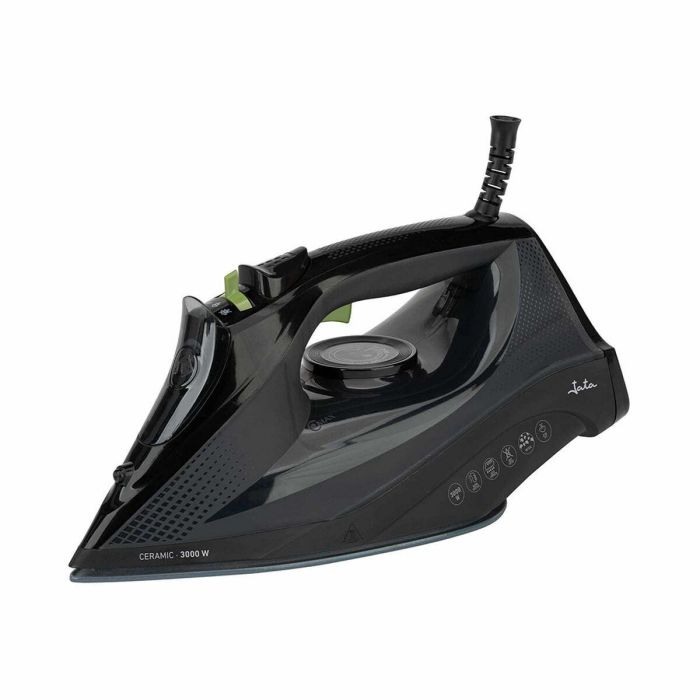 Jata Hogar Plancha de vapor cerámica 3000W, suela cerámica, antigoteo, antical, autolimpiable, depósito 450ml