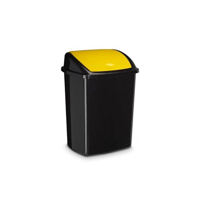 Papelera Plastico Con Tapa Basculante Cep 91947 50 Litros Amarillo