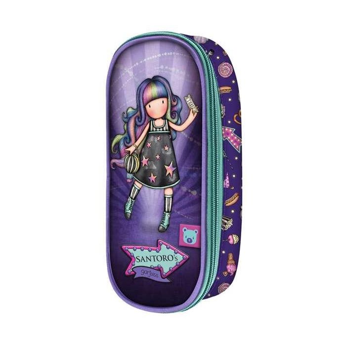 Estuche Escolar Gorjuss Up and away Morado (10 x 23 x 6 cm)