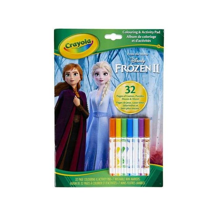 Crayola Libro de Actividades Disney Frozen con 7 Rotuladores Lavables 0 Crayola Libro de Actividades Disney Frozen con 7 Rotuladores Lavables 0