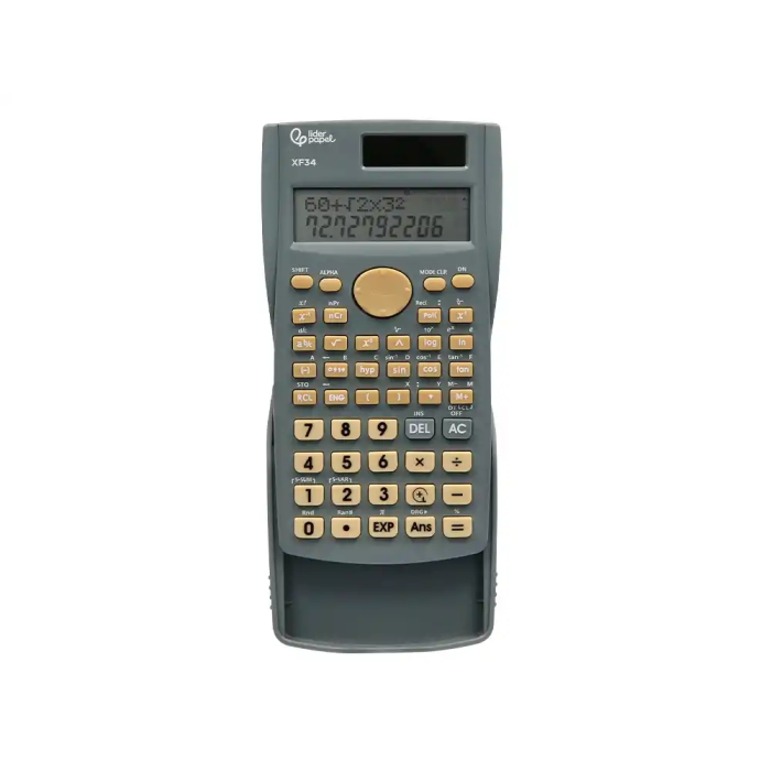 Liderpapel XF34 Calculadora Científica 12 Dígitos 240 Funciones Solar y Pila Tapa Gris 3