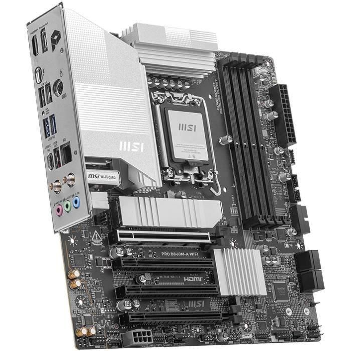 MSI PRO B860M-A WiFi Placa Base Intel B860 LGA 1851, Micro ATX, DDR5, Wi-Fi 7, Bluetooth 5.4, 911-7E42-002 2 MSI PRO B860M-A WiFi Placa Base Intel B860 LGA 1851, Micro ATX, DDR5, Wi-Fi 7, Bluetooth 5.4, 911-7E42-002 2