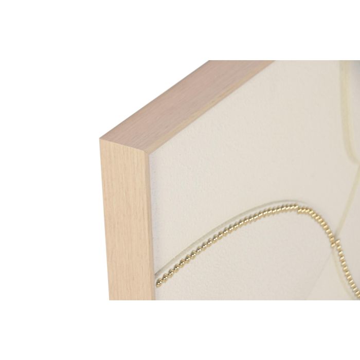 DKD Home Decor Cuadro Scandi Blanco Dorado 62 x 62 cm (4 Unidades) DKD Home Decor Cuadro Scandi Blanco Dorado 62 x 62 cm (4 Unidades)