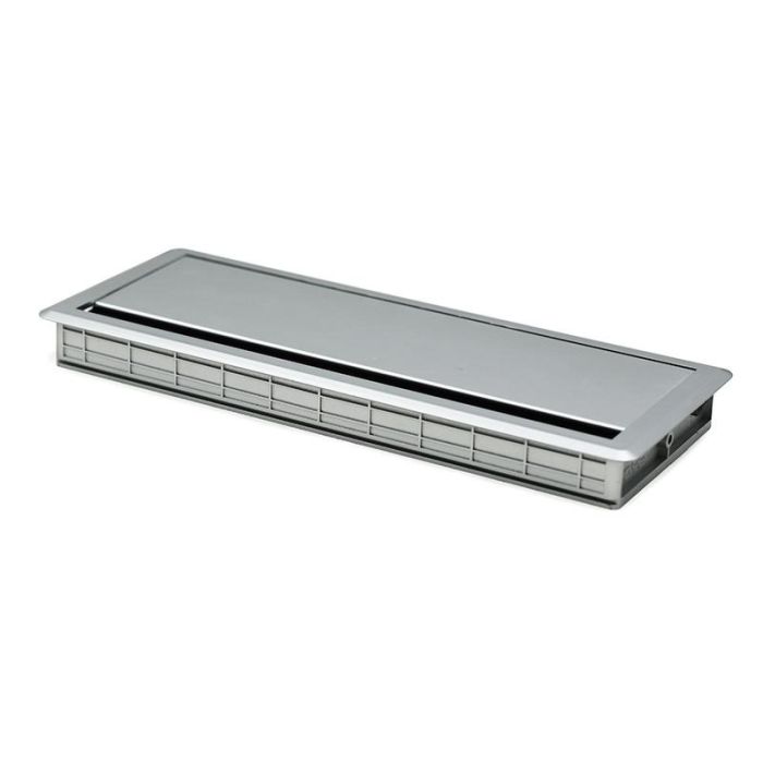 Herrajes Alk Pasacable con Tapa Amortiguador Simple Plata 300x120x25mm