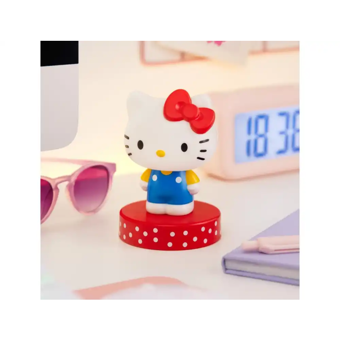 Wondee ICONS Lámpara Hello Kitty Icon Vestido Azul Lazo Rojo Figura Luminosa Escritorio/Estantería/Luz Nocturna Colección Regalo Fans 120x75x10mm 3