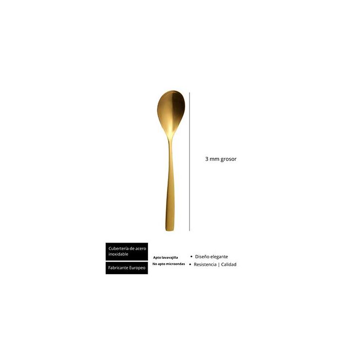 Sinxelo Satin Oro Cuchara Cafe 140 Mm (12 Unidades) 1 Sinxelo Satin Oro Cuchara Cafe 140 Mm (12 Unidades) 1