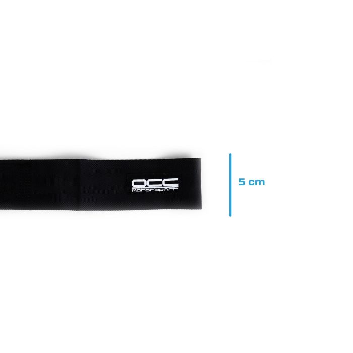OCC Motorsport OCCRC023 Cinta de Remolque Negra Gancho para Coche y Vehículos de Alta Resistencia Nylon 3000kg Universal Racing 25x5cm 2