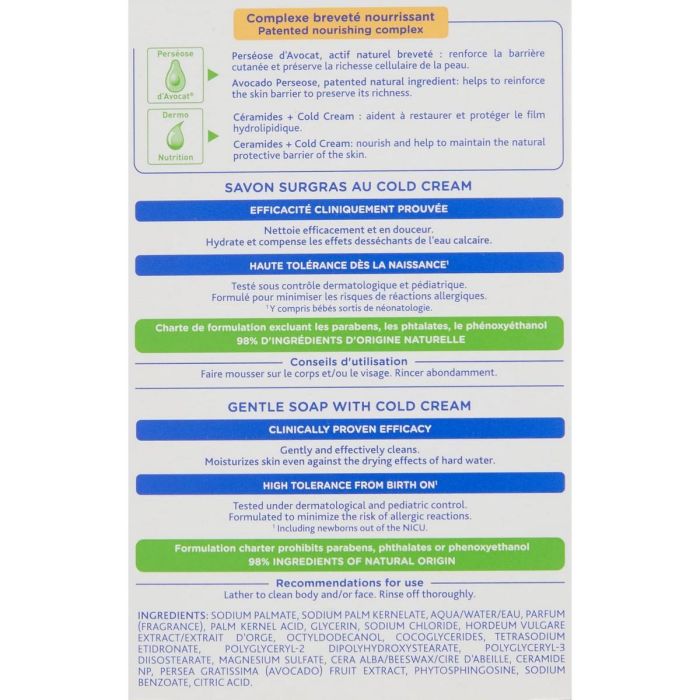 Mustela Jabón en Pastilla con Cold Cream Nutriprotector para Piel Seca de Bebés y Niños, Cara y Cuerpo, desde Nacimiento, 100g 3