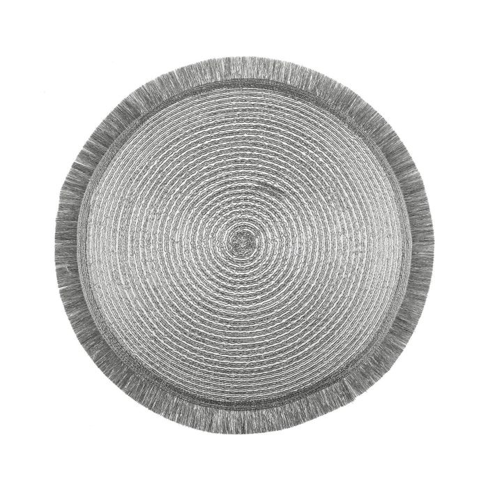 Versa Salvamantel Plateado 38x38 cm - Poliéster (6 Unidades) Versa Salvamantel Plateado 38x38 cm - Poliéster (6 Unidades)