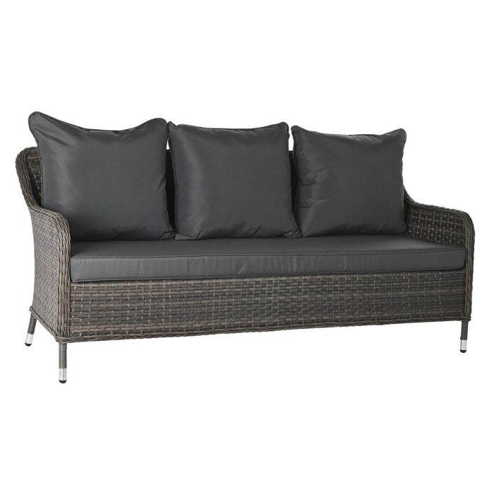 Sofa Terraza Y Jardin DKD Home Decor Marron Oscuro Gris 73 x 81 x 175 cm Set de 4 1