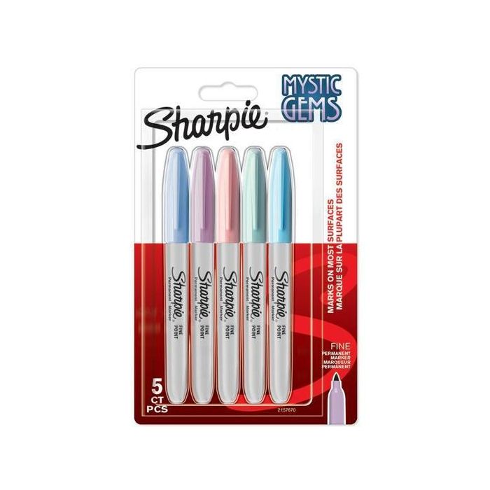 Sharpie Marcador Permanente Mystic Gems C-Surtidos Pastel Blíster 5 Ud