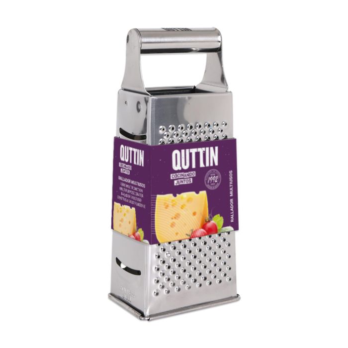 Quttin Rallador Multiusos 4 Caras de Acero Inoxidable 20 cm (12 Unidades) 6