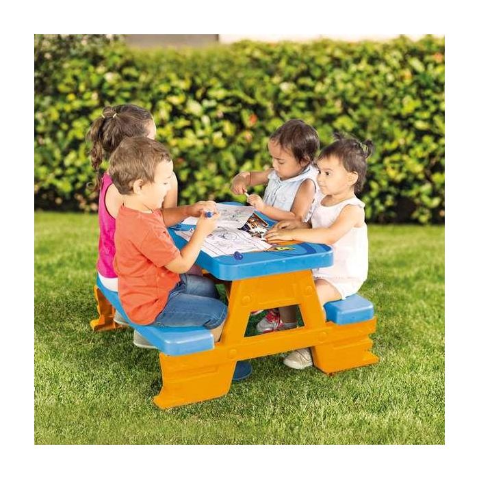 Conjunto de Mesa Infantil y Pongotodo Hot Wheels Azul Naranja Plástico 69 x 42 x 79 cm 1