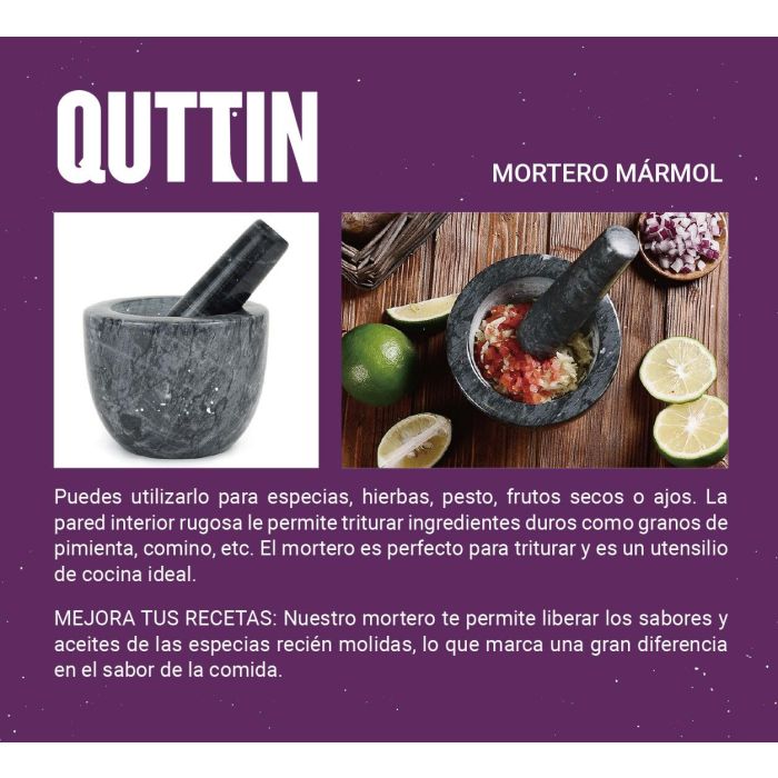Mortero de Granito Quttin 8x10.5 cm (12 Unidades) 10 Mortero de Granito Quttin 8x10.5 cm (12 Unidades) 10