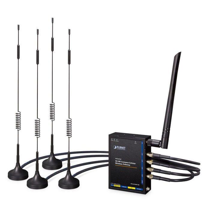 Planet ICG-2210W-NR Gateway Celular Industrial 5G NR Wi-Fi 6 Compacto con 2 Puertos Gigabit Ethernet Dual SIM RS232/RS485