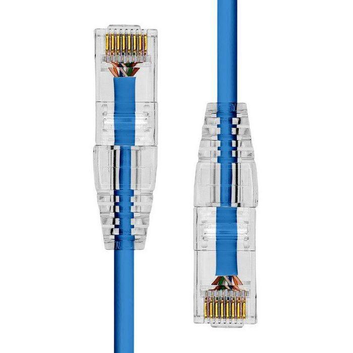 ProXtend Cable Ethernet Ultra Slim CAT6 U/UTP CU LSZH Azul 5m - Conectores 50µ Oro, AWG 28 Cobre Puro, PoE++ Compatible 1