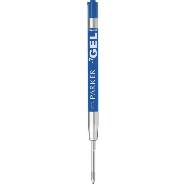 PARKER 1950364 Recambios Bolígrafo de gel, Punta Mediana, Tinta Azul, Blister 2 unidades, Para Bolígrafos Parker Gelmine