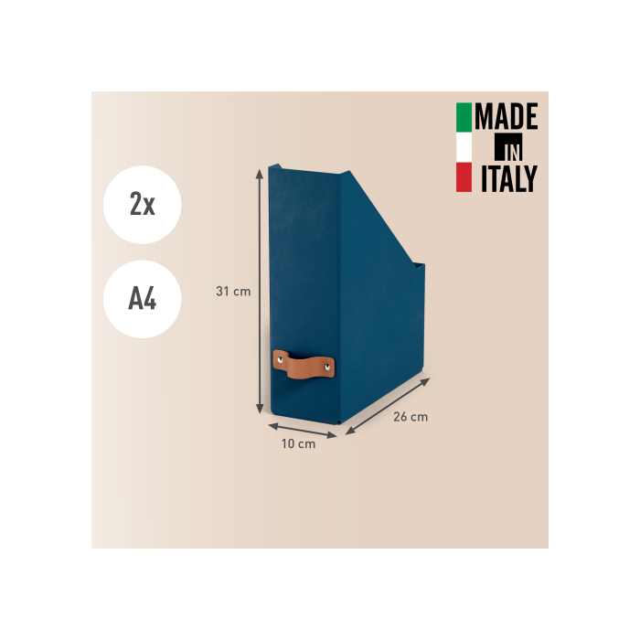 Pack 2 Revisteros de Cartón Color Azul Leitz 24710068 1 Pack 2 Revisteros de Cartón Color Azul Leitz 24710068 1