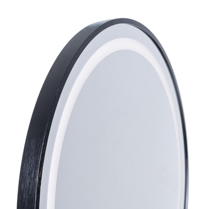 Espejo con Luz Led Negro Decoración 60 X 3 X 60 cm