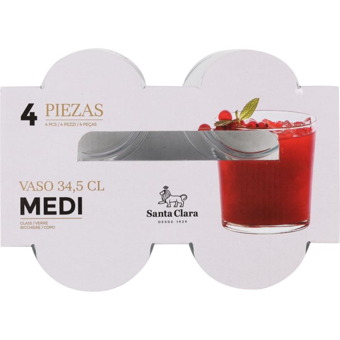 Santa Clara - Set de 4 Vasos Pinta 345 cc (12 Cajas) 3 Santa Clara - Set de 4 Vasos Pinta 345 cc (12 Cajas) 3